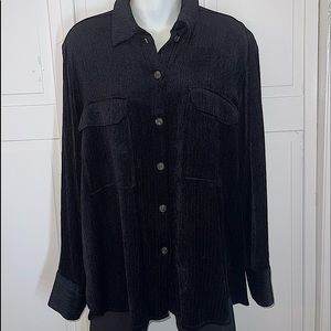 Zara |corduroy velvet ribbed button down